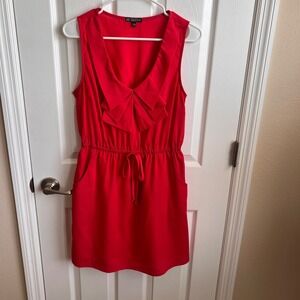 BeBop Red Dress Sleeveless Pockets‎ Tie Waist Party Casual Lined Summer Large